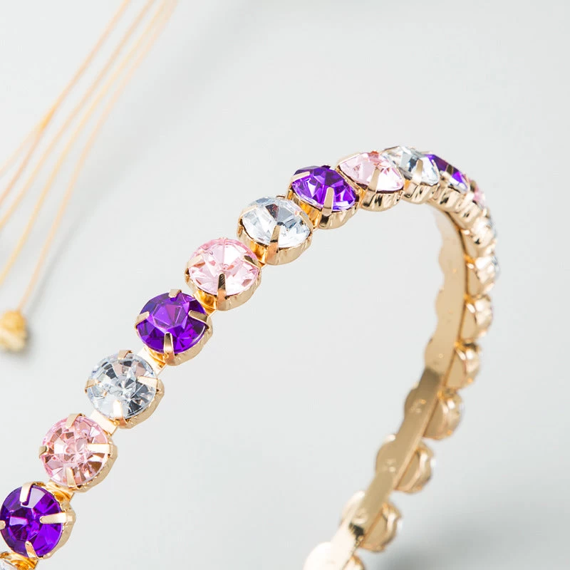 Sparkling Rhinestones Alloy Headband - Image 3