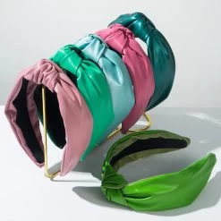 Plain Colour Knotted Leather Headband