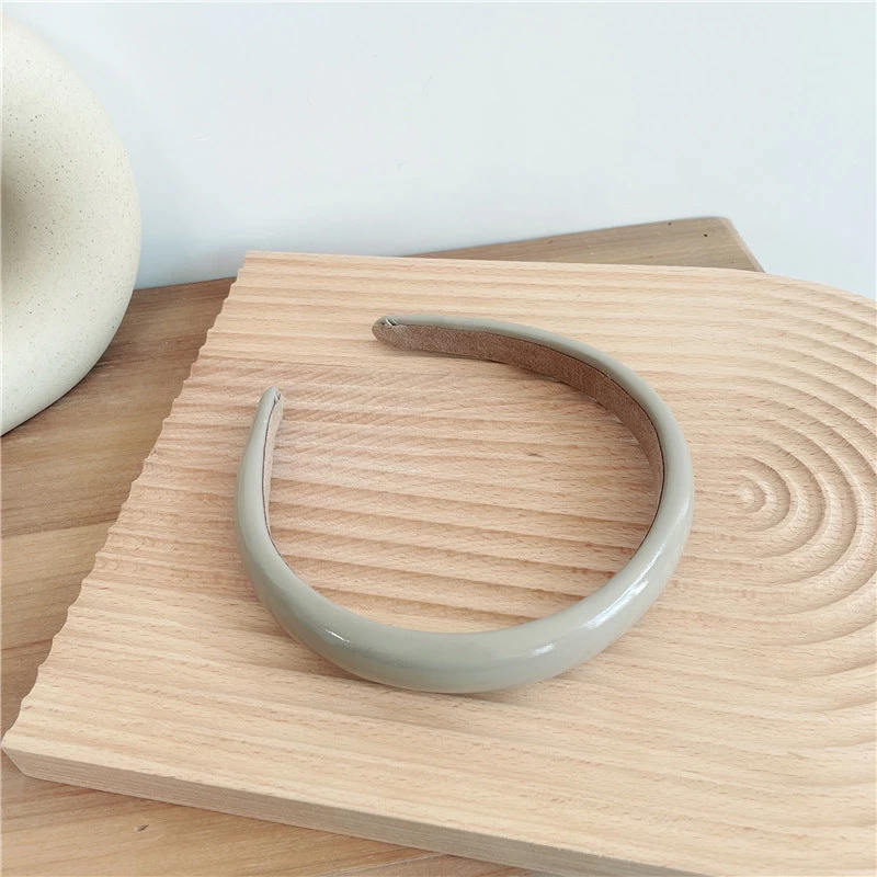 2cm-wide Glossy Leather Slim Headband - Image 11