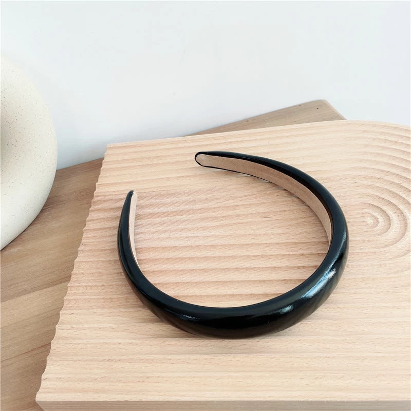 2cm-wide Glossy Leather Slim Headband - Image 14
