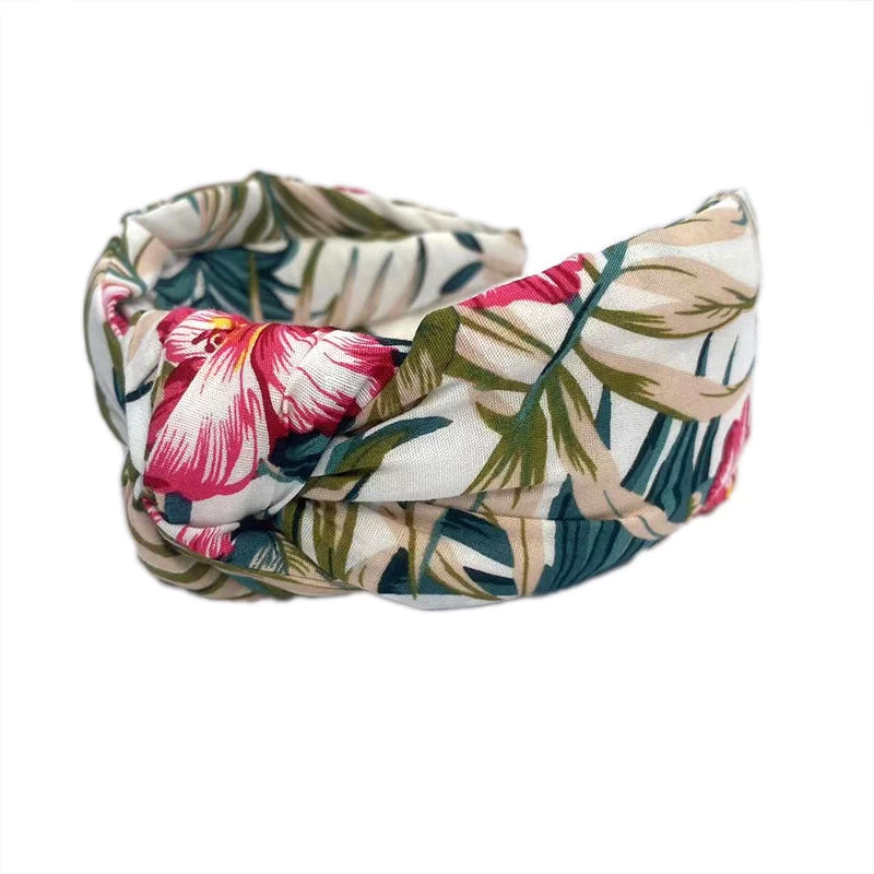 Floral Knotted Cotton Headband - Image 11