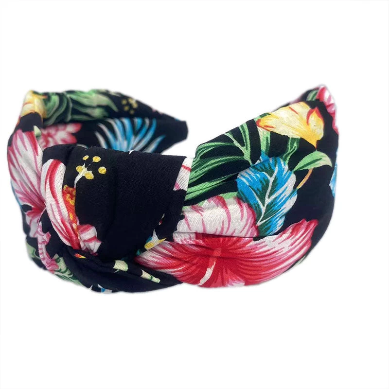 Floral Knotted Cotton Headband - Image 7