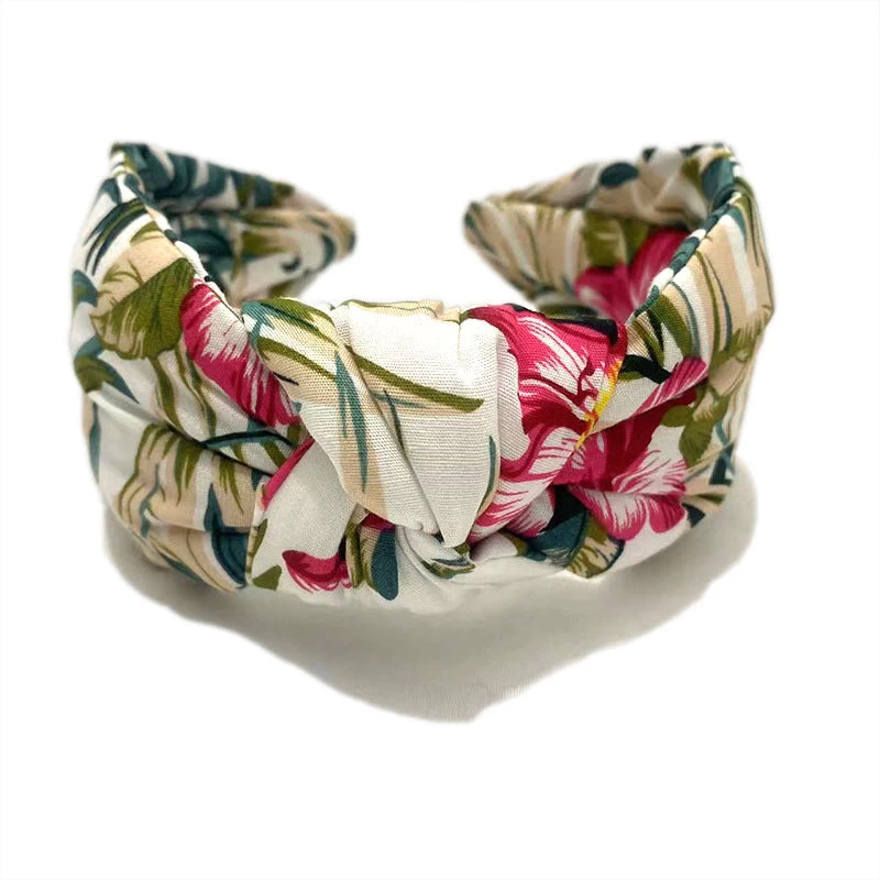 Floral Knotted Cotton Headband - Image 6