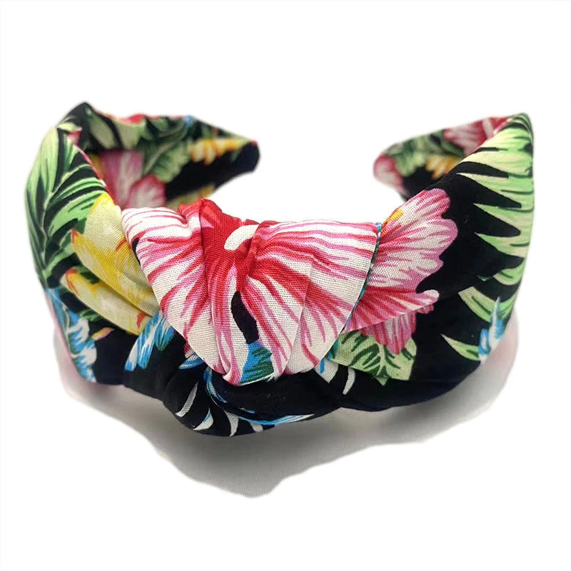 Floral Knotted Cotton Headband - Image 8