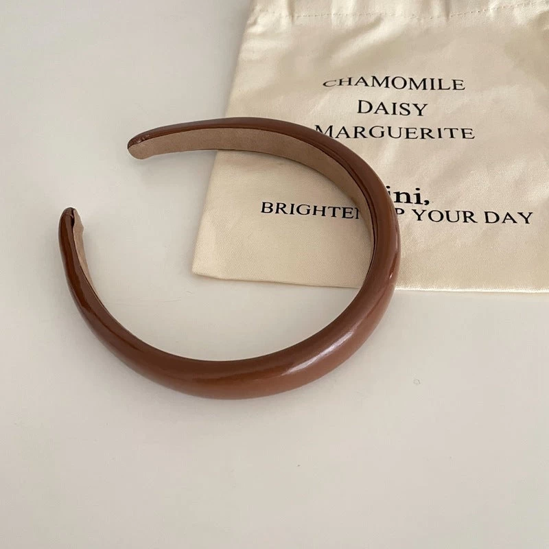 2cm-wide Glossy Leather Slim Headband - Image 9