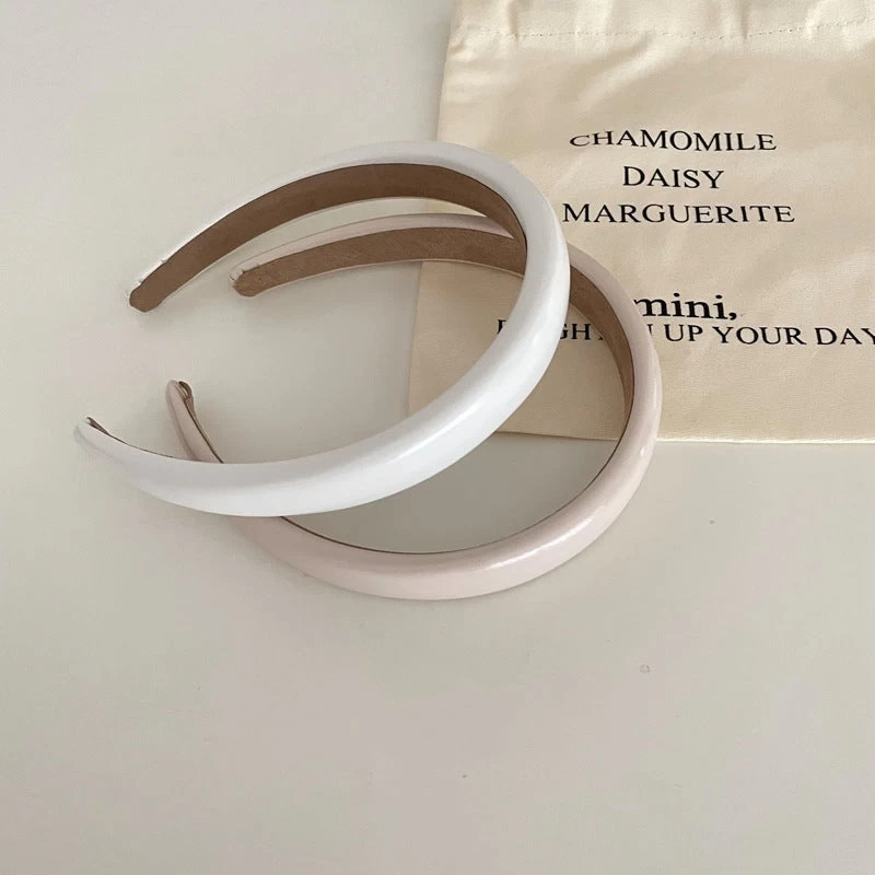 2cm-wide Glossy Leather Slim Headband - Image 4