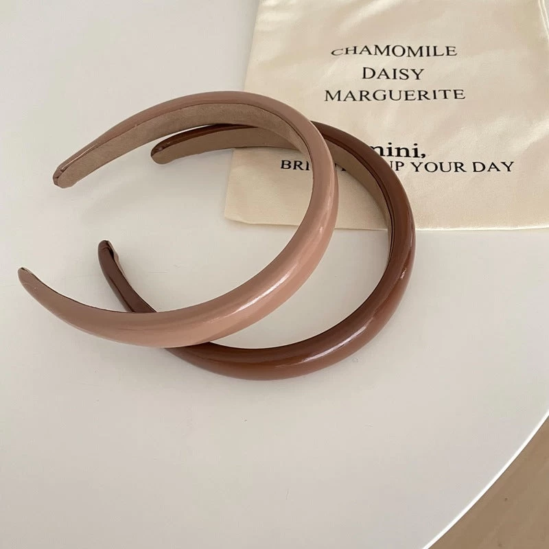 2cm-wide Glossy Leather Slim Headband - Image 3