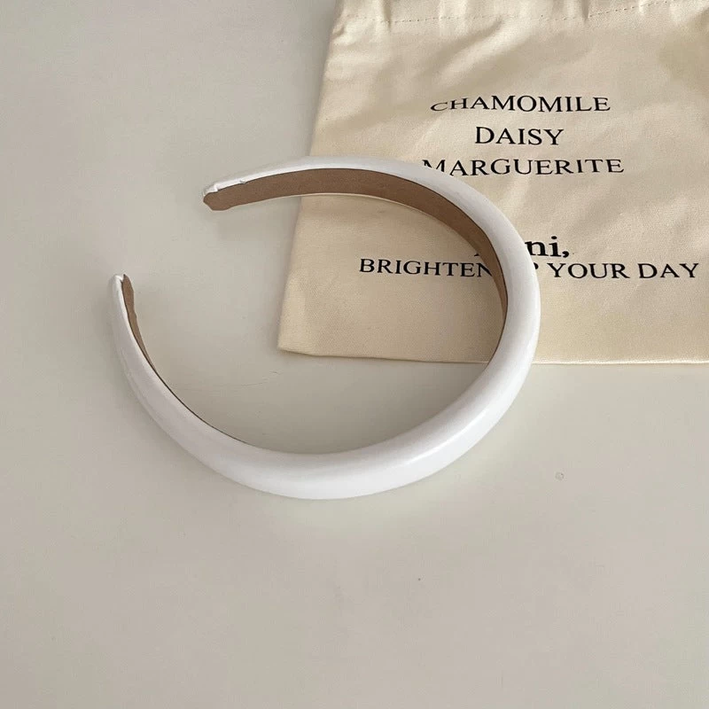 2cm-wide Glossy Leather Slim Headband - Image 6