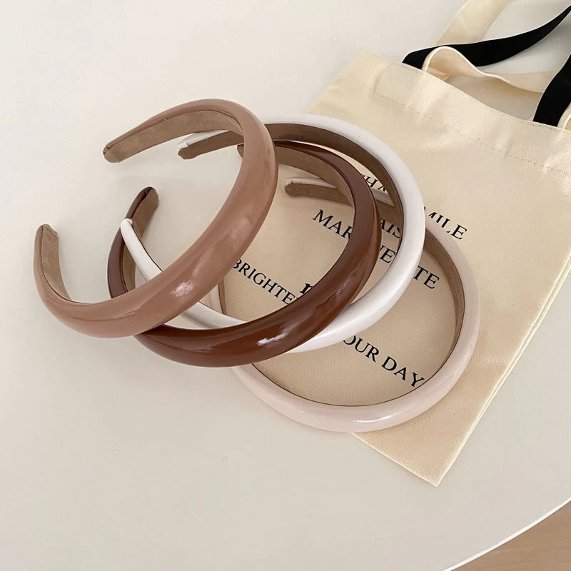 2cm-wide Glossy Leather Slim Headband - Image 2