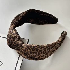 Leopard Velvet Knotted Headband