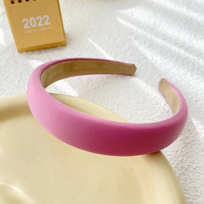 2.5cm Wide Plain Colour Thinly Padded Headband - Image 4