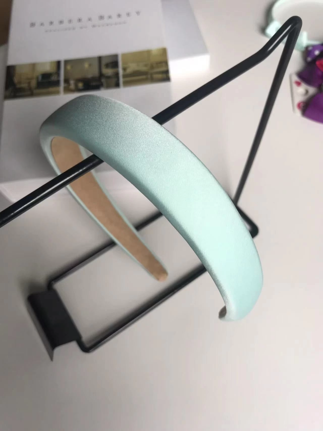 2.5cm Wide Plain Colour Thinly Padded Headband - Image 9