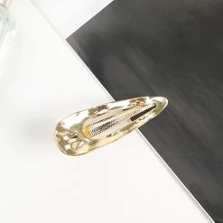 Gold Metallic Hair Slide