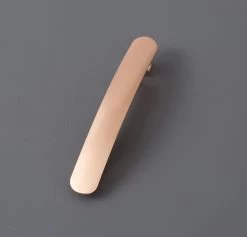 Long Oval Rectangle Metallic Hair Barrette