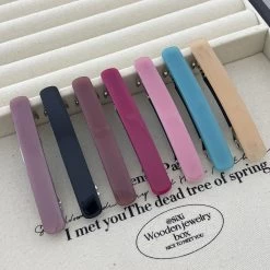 Small Resin Plain Hair Barrette