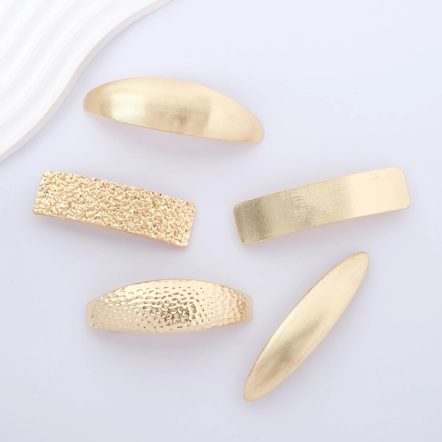 Gold Metallic Hair Barrette