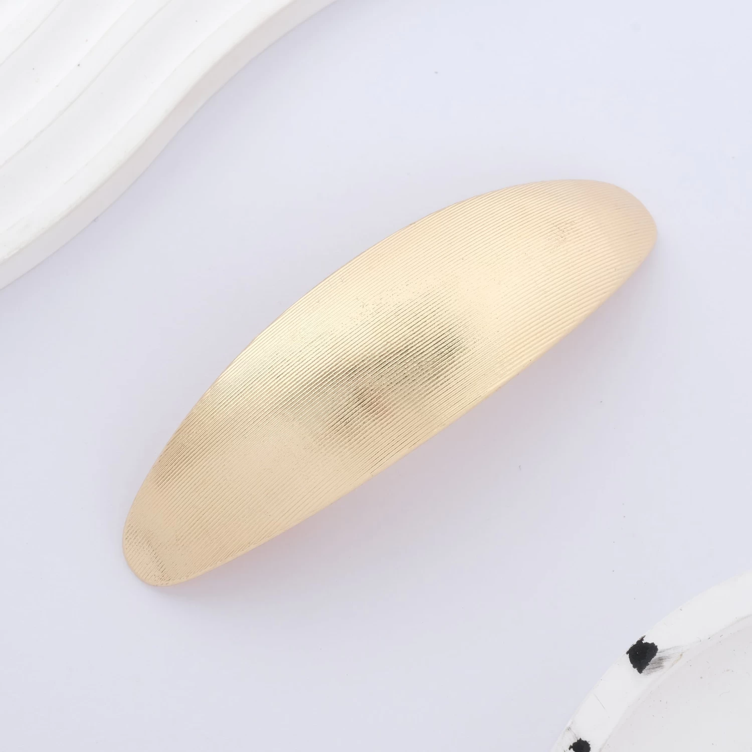 Gold Metallic Hair Barrette - Image 2