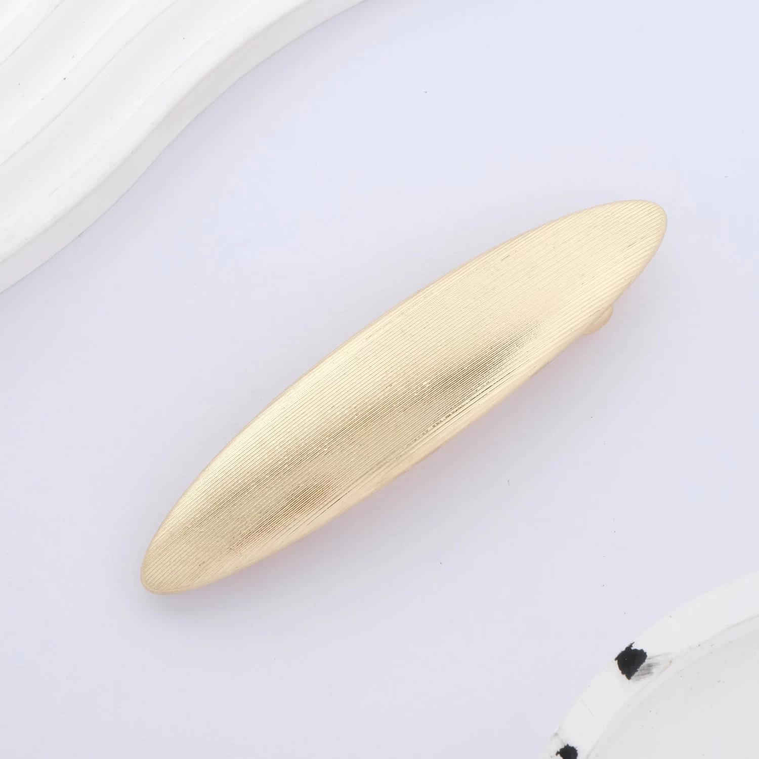 Gold Metallic Hair Barrette - Image 3