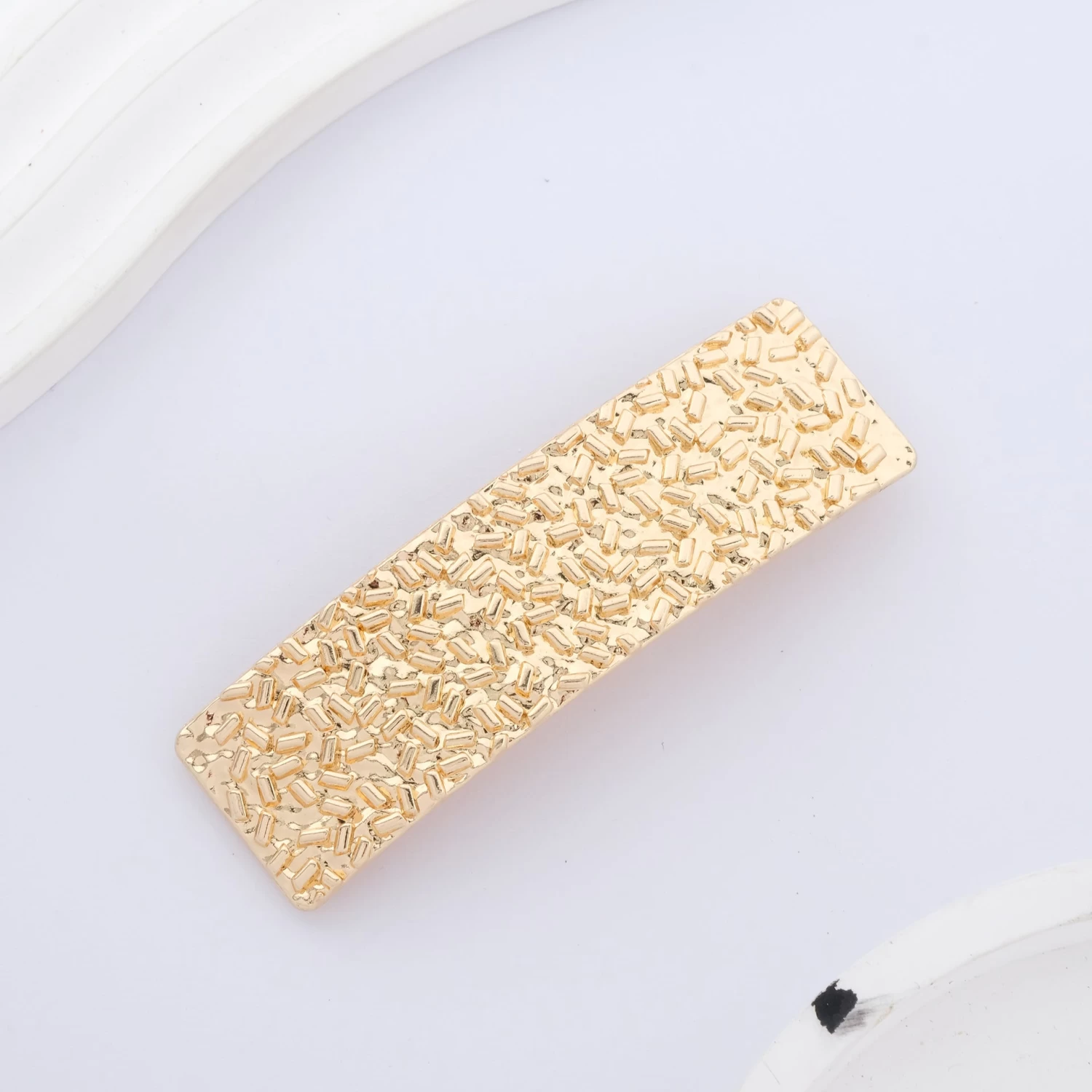 Gold Metallic Hair Barrette - Image 6