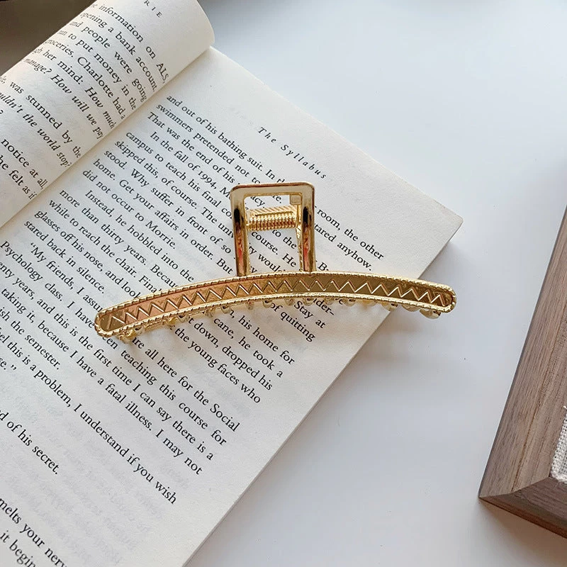 Plain And Patterned Metal Hair Claw - Image 7