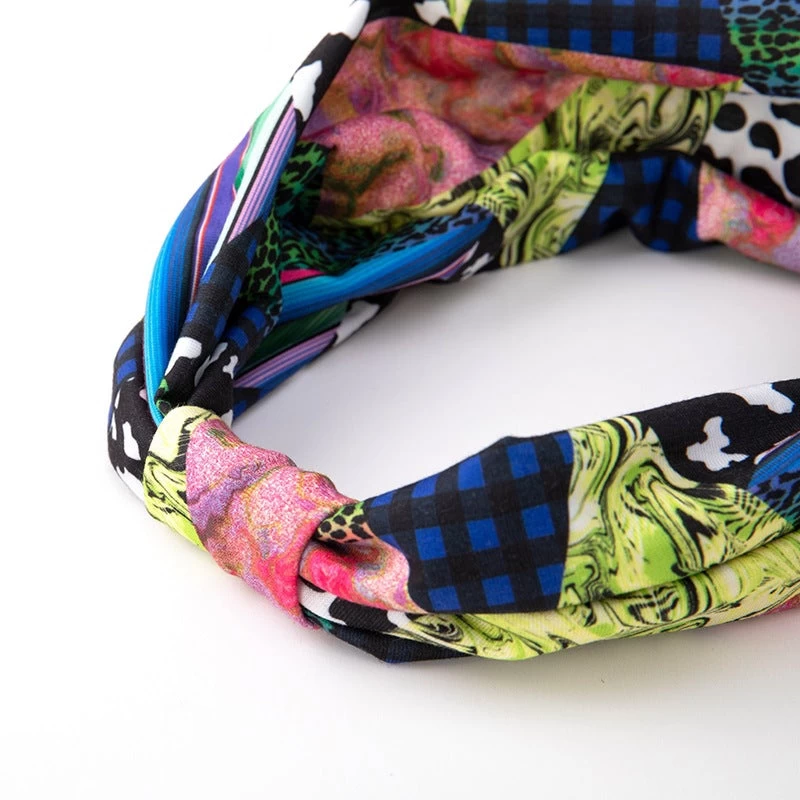 Multicoloured Mixed Animal Prints 2-way Bandanna Headband - Image 4