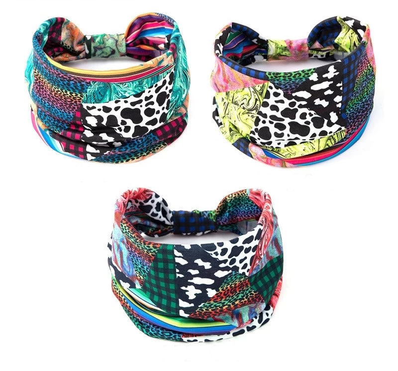 Multicoloured Mixed Animal Prints 2-way Bandanna Headband - Image 2