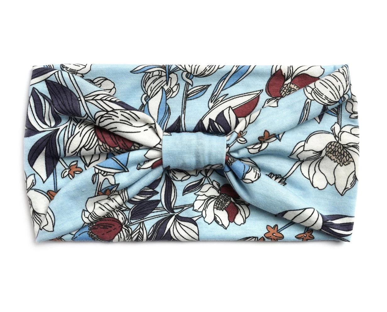 Orchid Flowers Print 2-way Bandanna Hair Band - Image 4