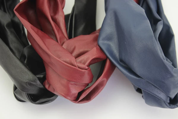 Twist Front Leather Elastic Headband - Image 4