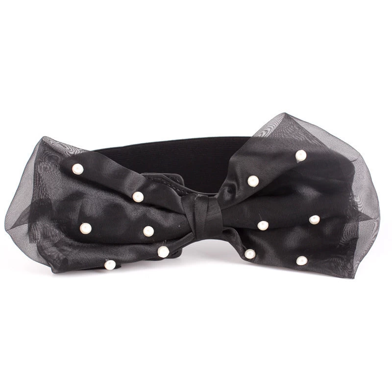 Large Organza Bow Stretch Belt - Image 4