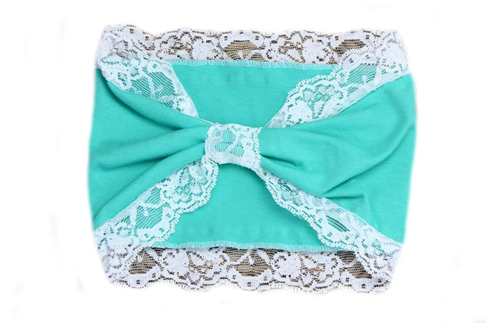 Cotton Lace Knot Bandanna Headband - Image 4