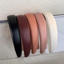 3cm Wide Padded Leather Headband