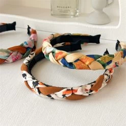 Multicoloured Braided Top Headband