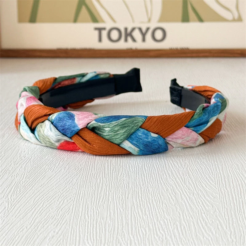 Multicoloured Braided Top Headband - Image 5