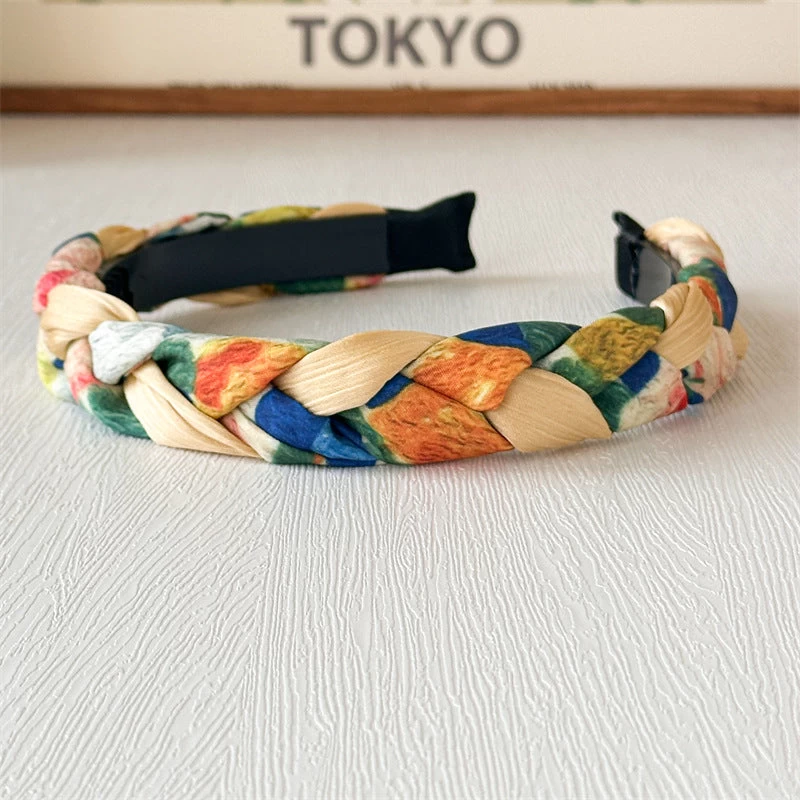 Multicoloured Braided Top Headband - Image 6