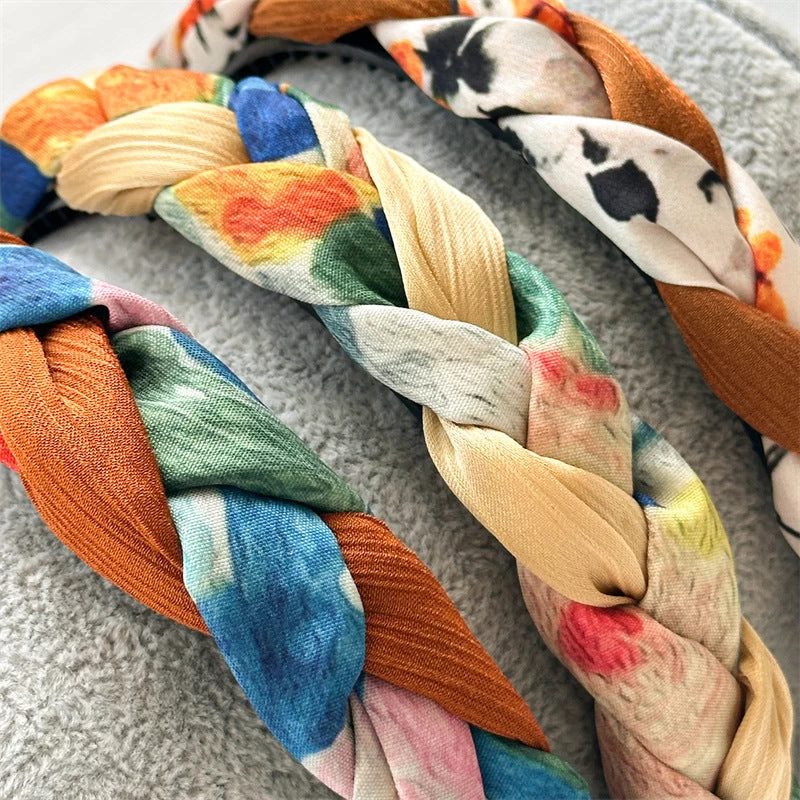 Multicoloured Braided Top Headband - Image 3