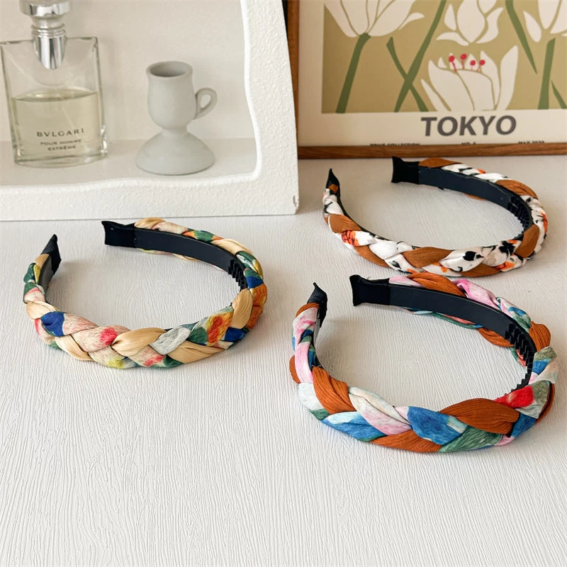 Multicoloured Braided Top Headband - Image 4