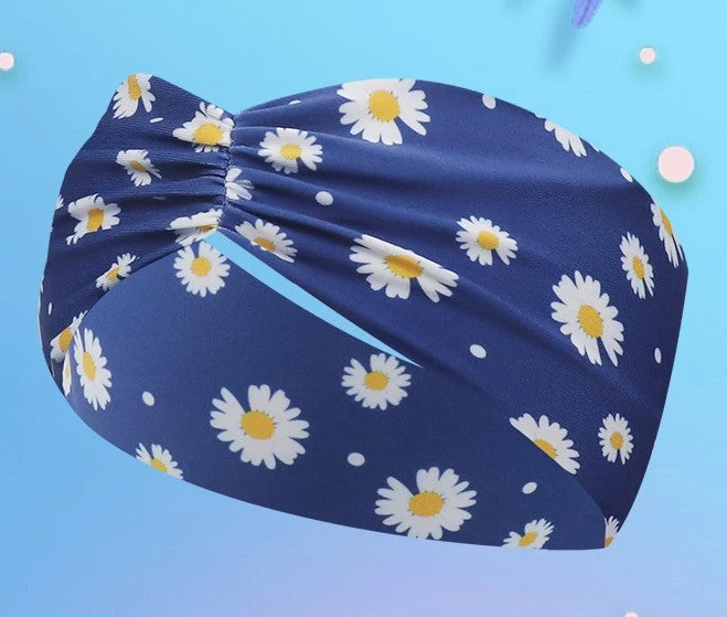 Daisy Flowers Printed Sporty Hair Band