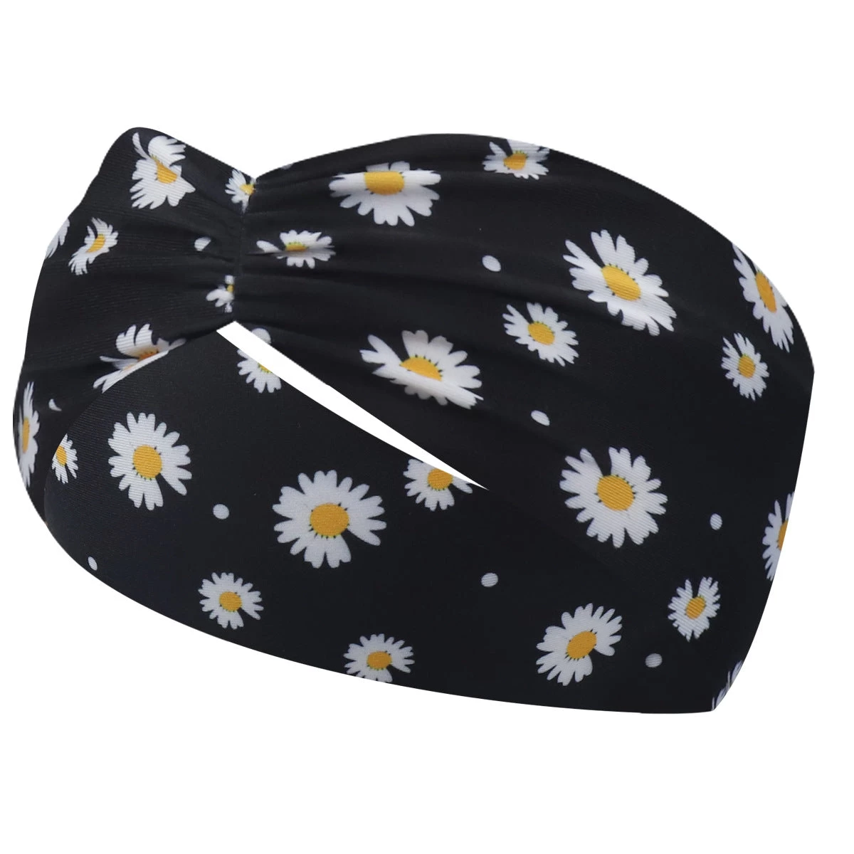 Daisy Flowers Printed Sporty Hair Band - Image 4