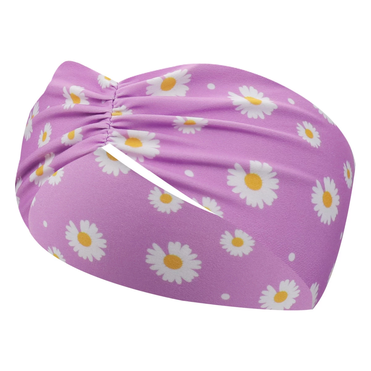 Daisy Flowers Printed Sporty Hair Band - Image 6