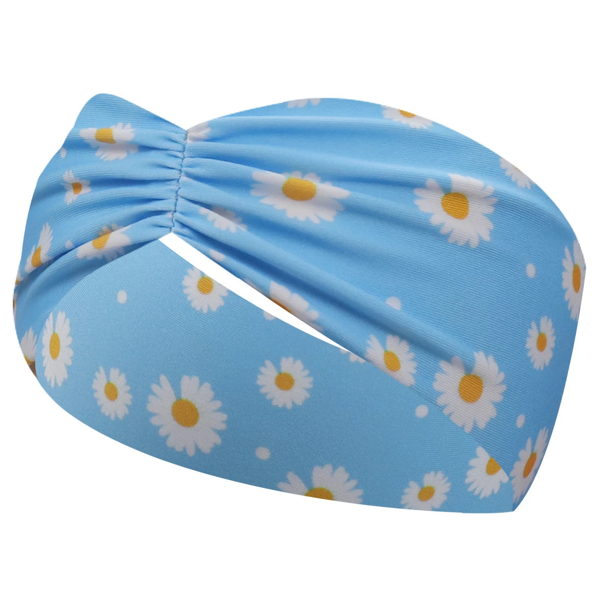 Daisy Flowers Printed Sporty Hair Band - Image 7