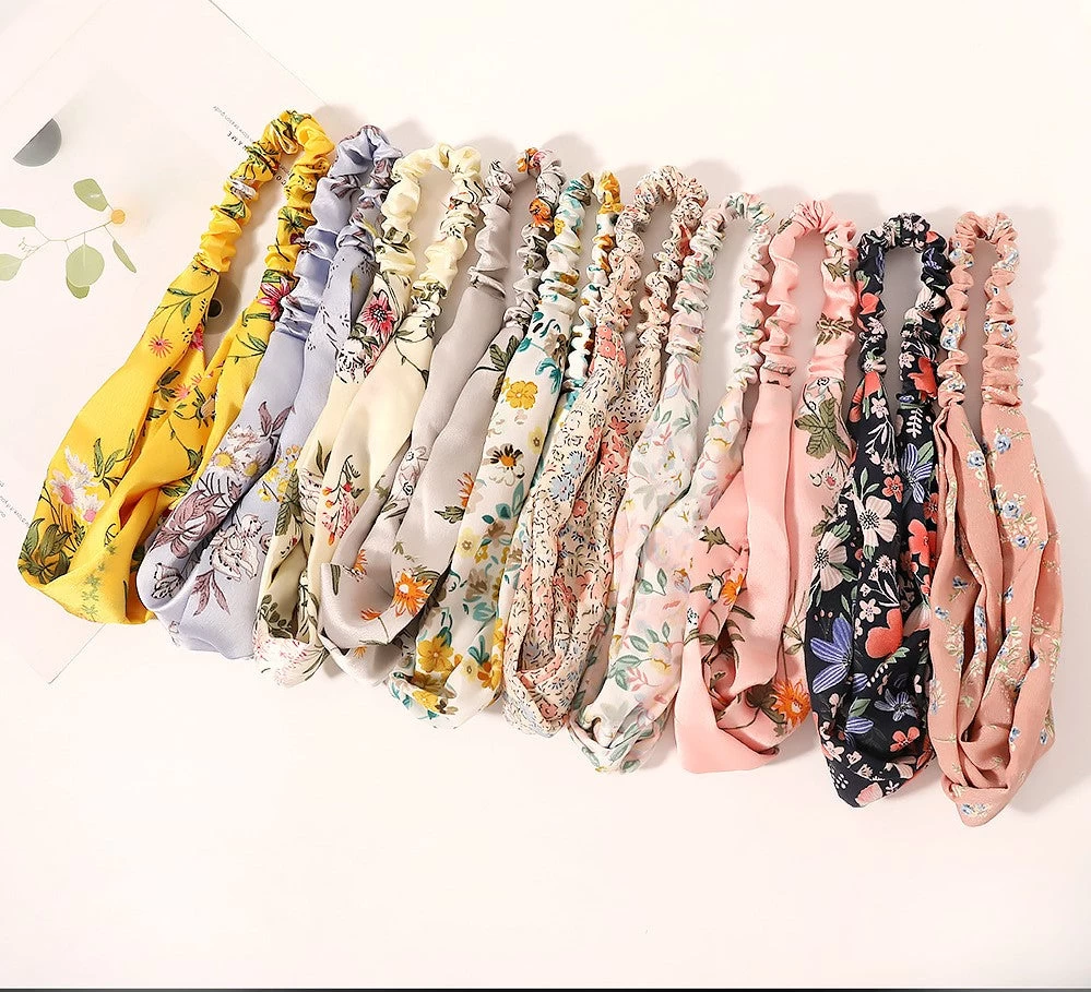 Country Flowers Prints Elastic Headband - Image 2