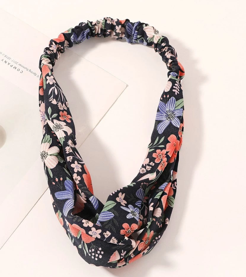 Country Flowers Prints Elastic Headband - Image 4