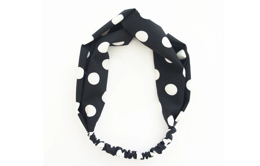 Twist Front Polka Dots Elastic Headband - Image 4