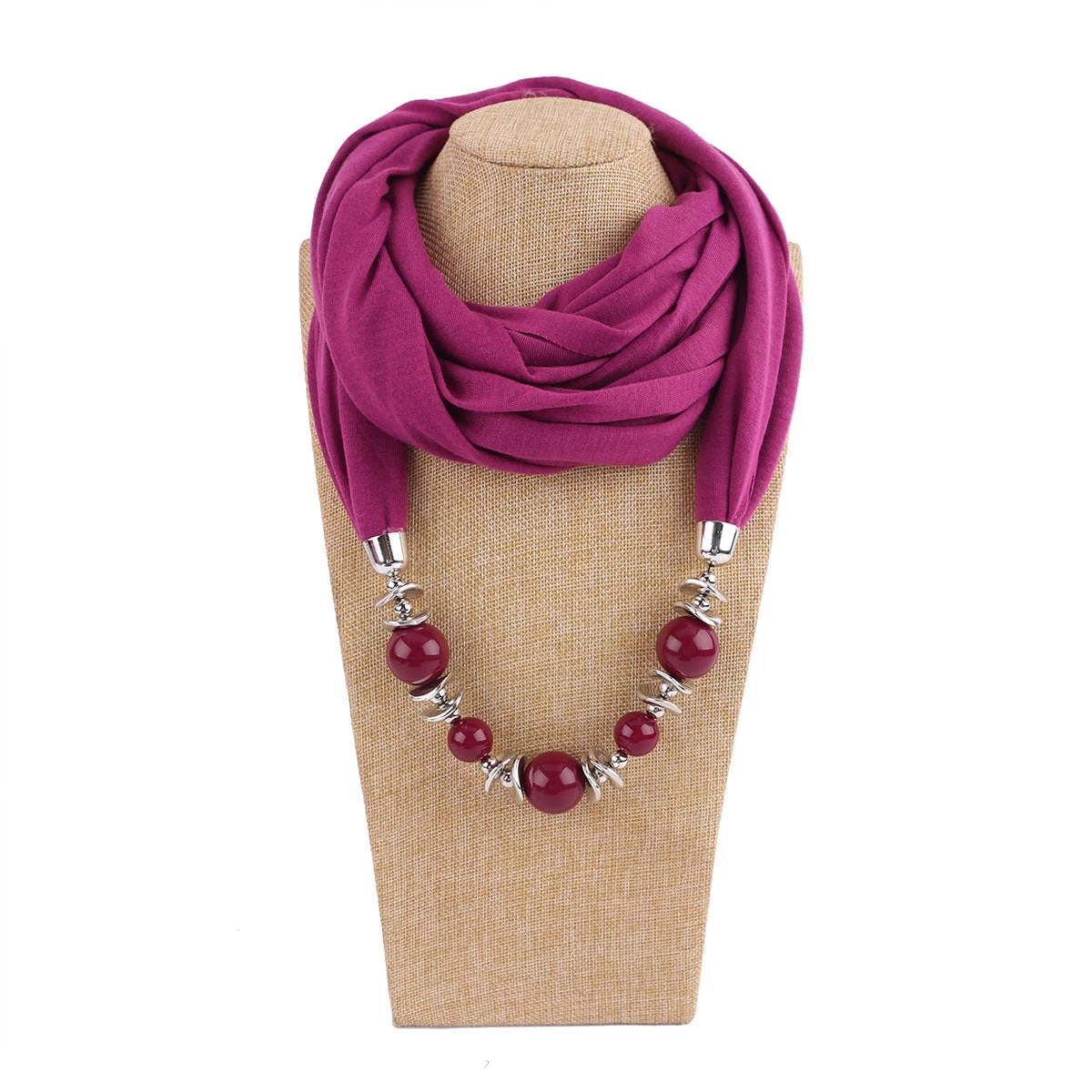 Jersey Cotton Infinity Scarf With Jewellery - Image 5