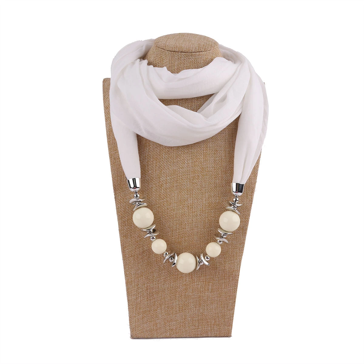 Jersey Cotton Infinity Scarf With Jewellery - Image 2