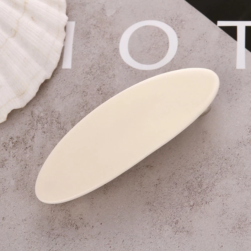 Flat Oval Resin Hair Barrette