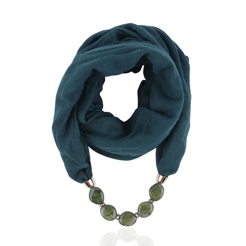 Plain Infinity Scarf With Jewellery - Image 10