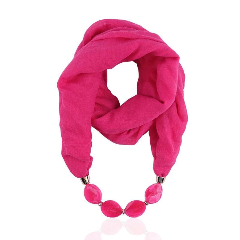 Plain Infinity Scarf With Jewellery - Image 2
