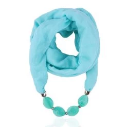 Plain Infinity Scarf With Jewellery
