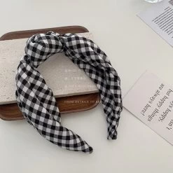Gingham Knotted Headband